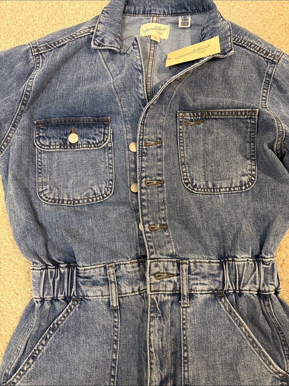 NWT: Denim Jumpsuit